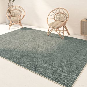Japanese plain loop pile linen living room rug