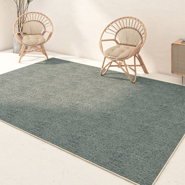 Japanese plain loop pile linen living room rug