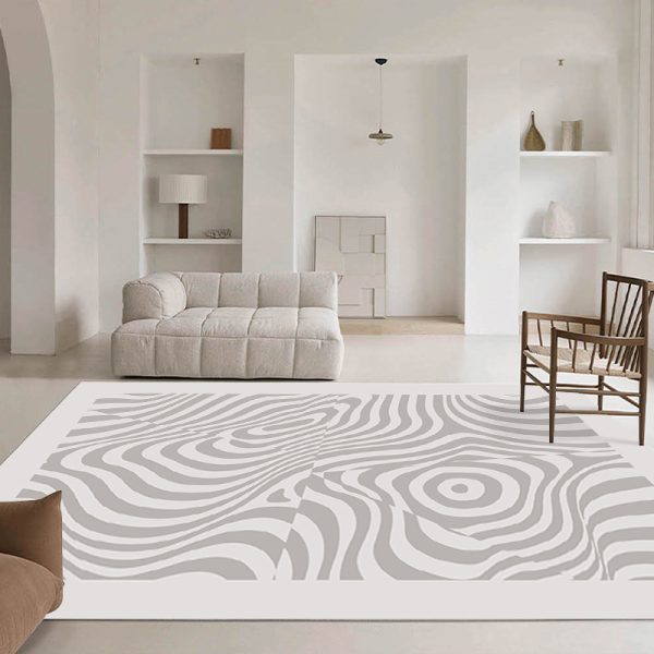 Japanese style minimalist line light luxury living room carpet