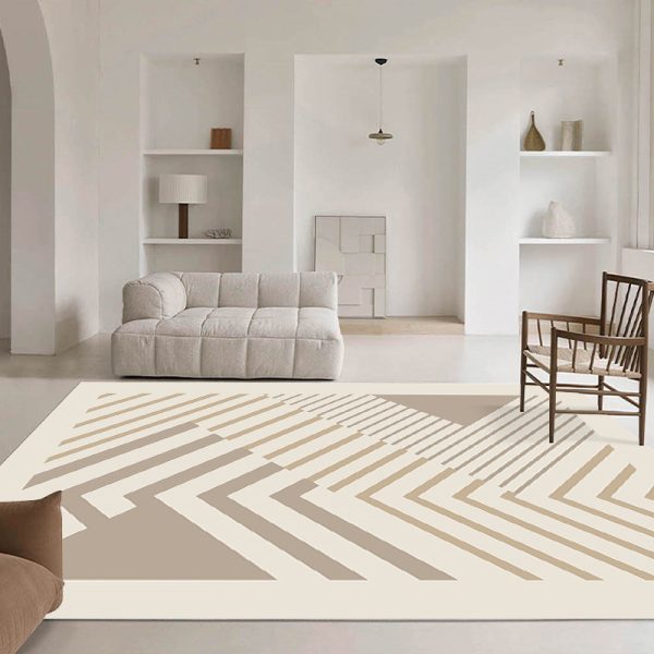 Japanese style minimalist line light luxury living room carpet