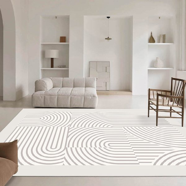 Japanese style minimalist line light luxury living room carpet