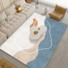 Modern minimalist abstract art large area living room rug
