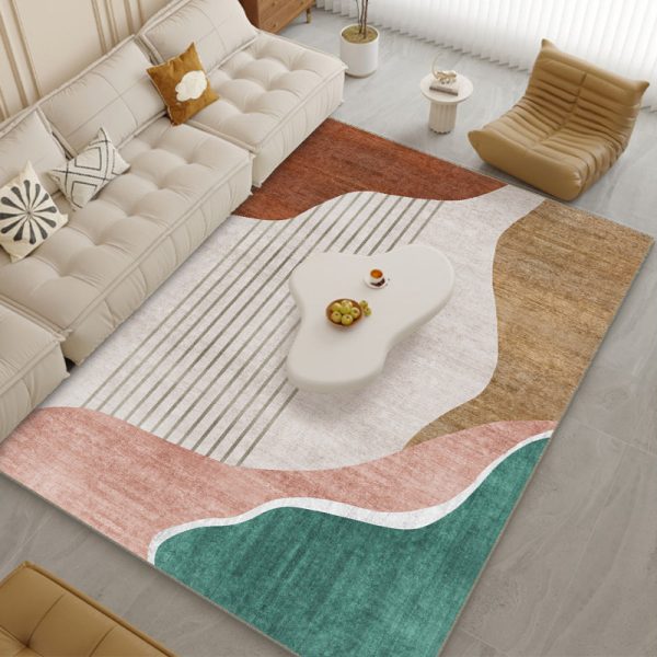 Modern minimalist abstract art large area living room rug