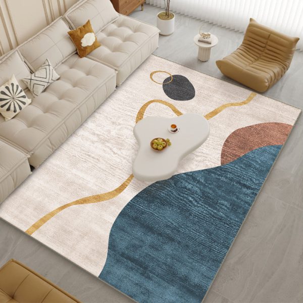 Modern minimalist abstract art large area living room rug