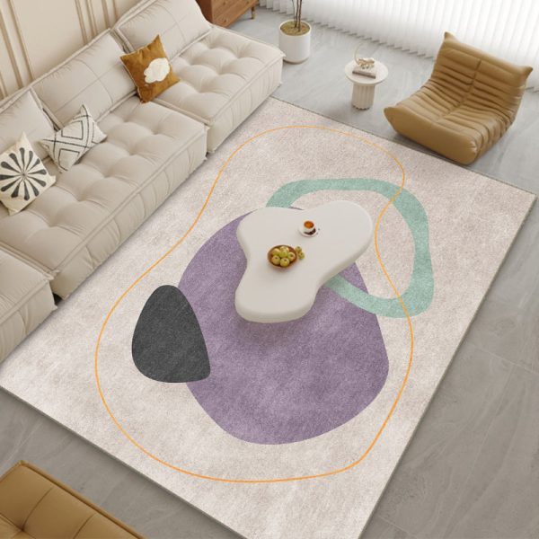 Modern minimalist abstract art large area living room rug