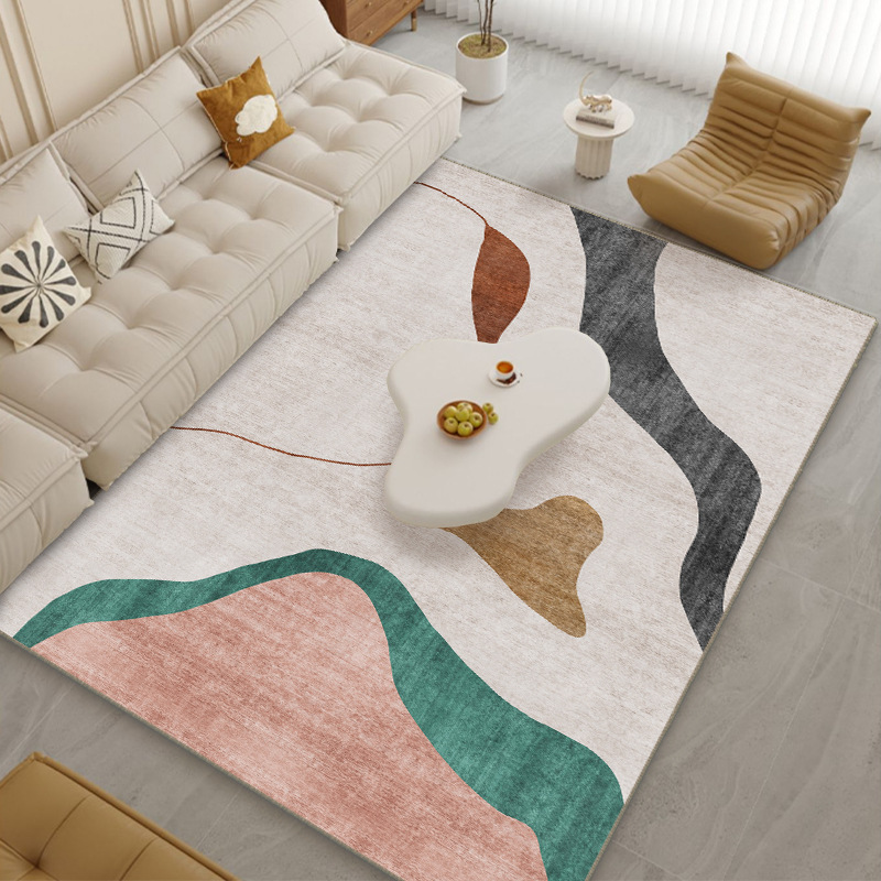 Modern minimalist abstract art large area living room rug