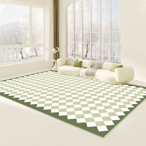 Color artistic conception simple green living room carpet
