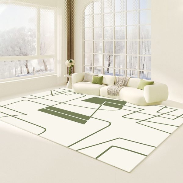 Color artistic conception simple green living room carpet
