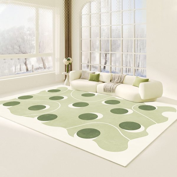 Color artistic conception simple green living room carpet