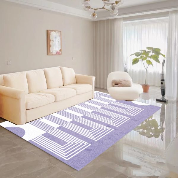 Purple ins style light luxury large carpet living room carpet