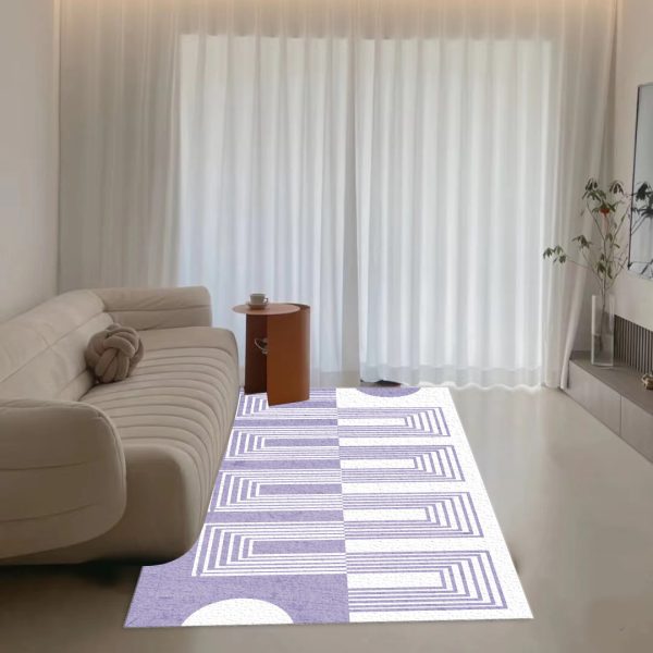 Purple ins style light luxury large carpet living room carpet