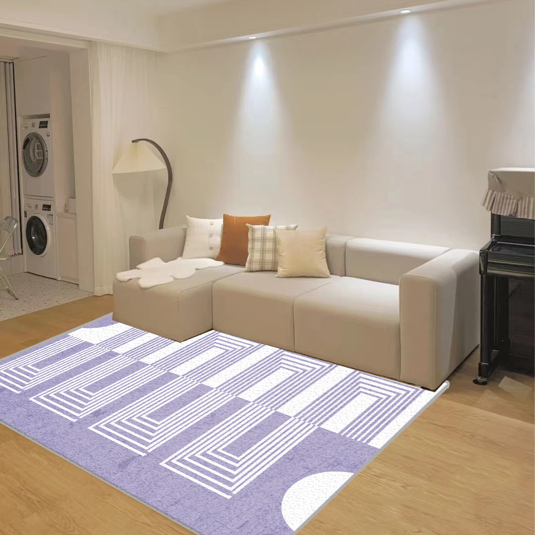 Purple ins style light luxury large carpet living room carpet