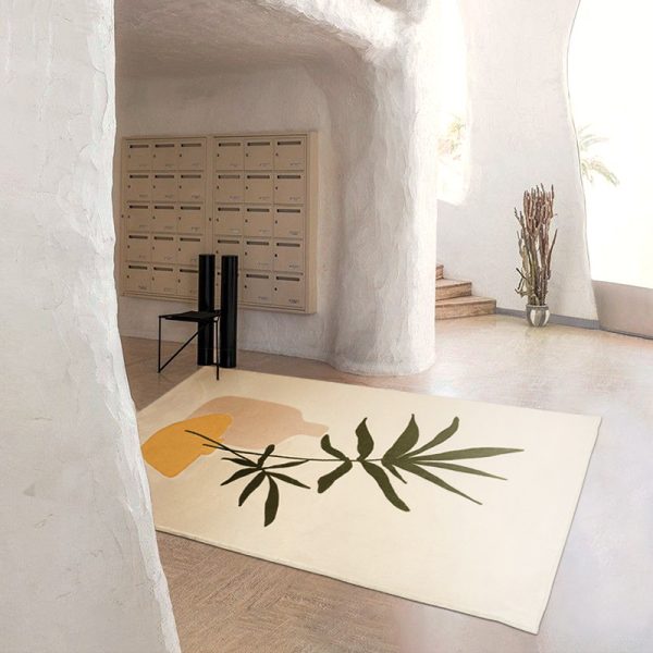 Nordic Morandi thick imitation cashmere living room rug