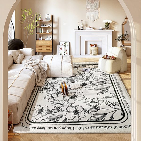 Nordic ins wabi-sabi imitation cashmere absorbent living room carpet
