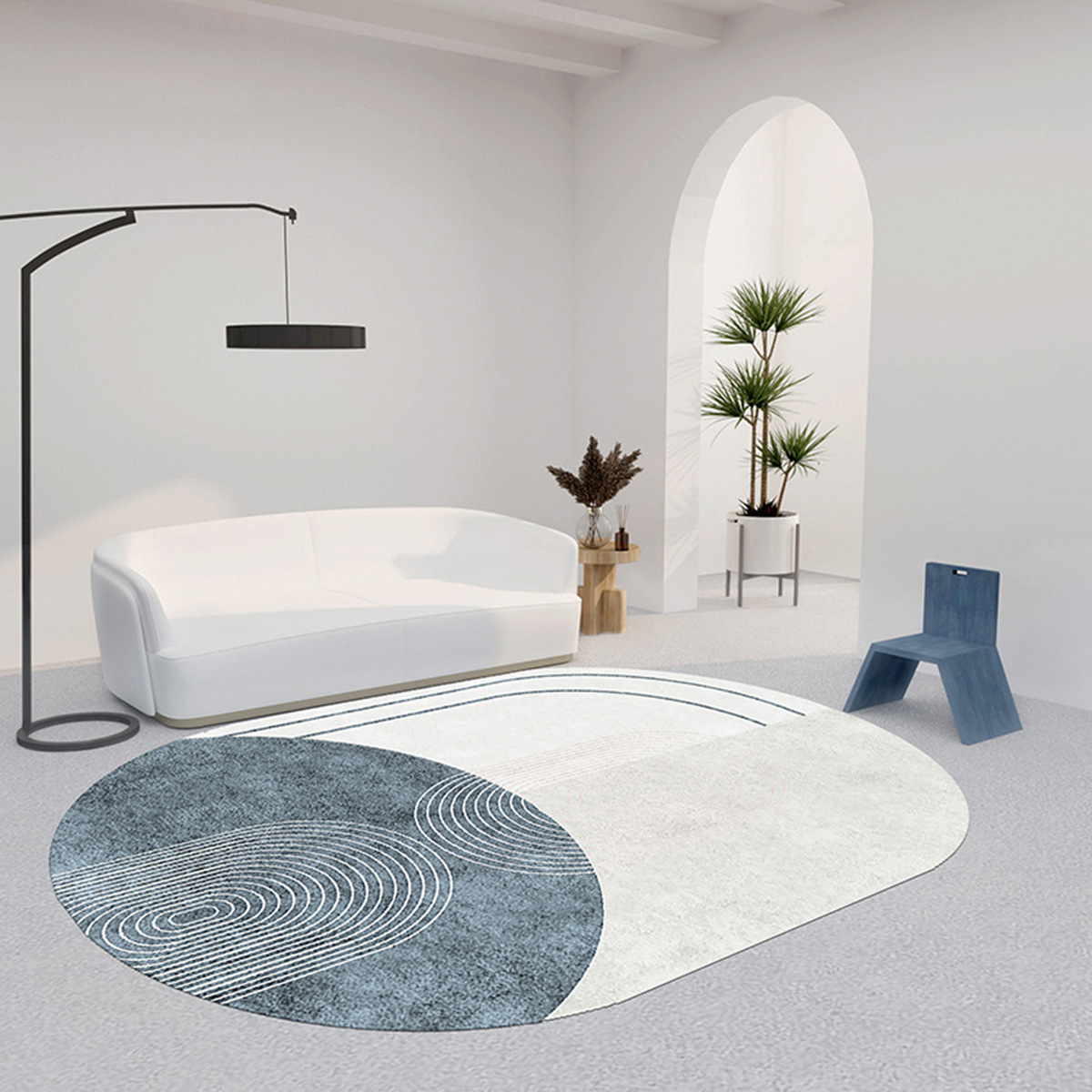 Simple Wabi-Sabi Irregular Lines Super Soft Living Room Rug