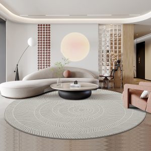 Round Nordic three-dimensional concave-convex line living room rug