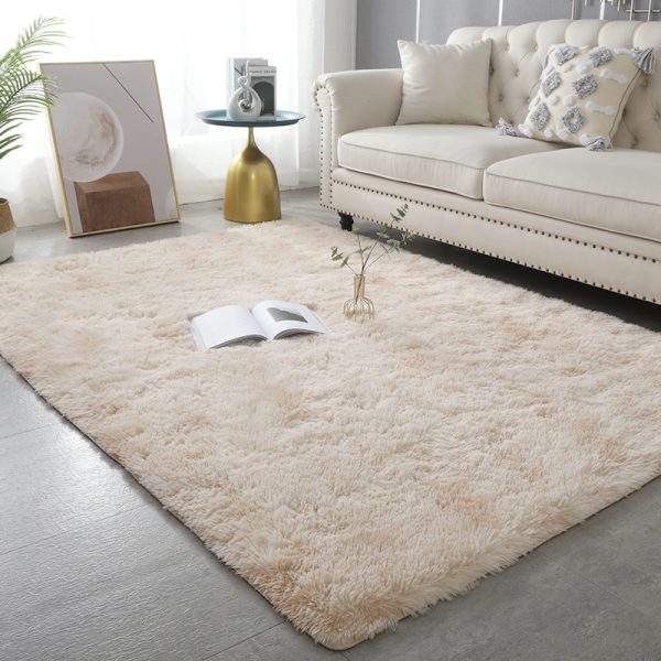Long Hair Tie Dye Water Absorbent Versatile Living Room Rug