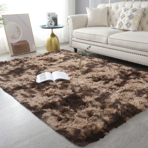 Long Hair Tie Dye Water Absorbent Versatile Living Room Rug