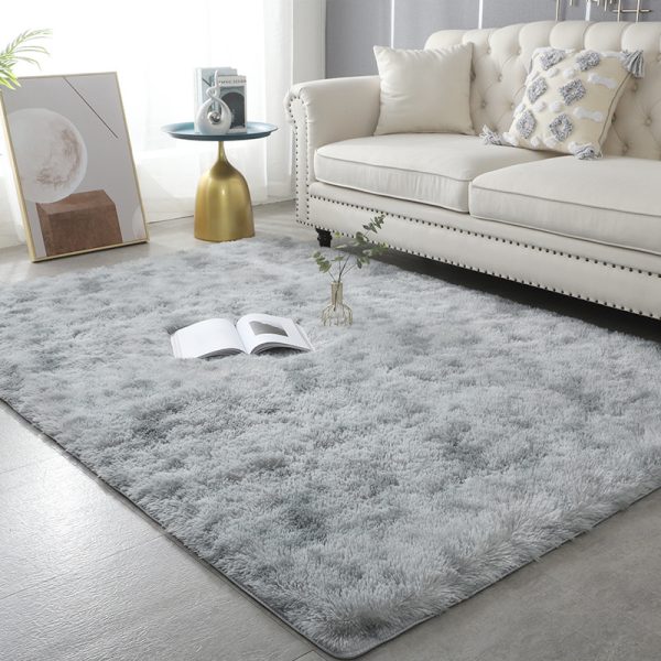 Long Hair Tie Dye Water Absorbent Versatile Living Room Rug