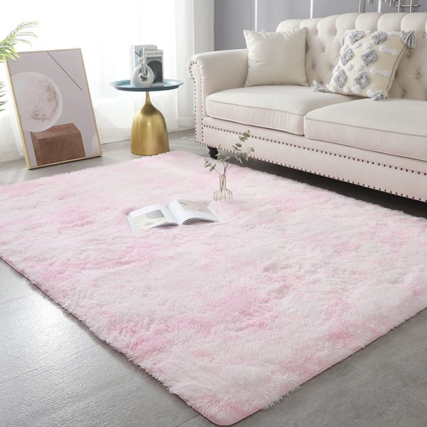 Long Hair Tie Dye Water Absorbent Versatile Living Room Rug