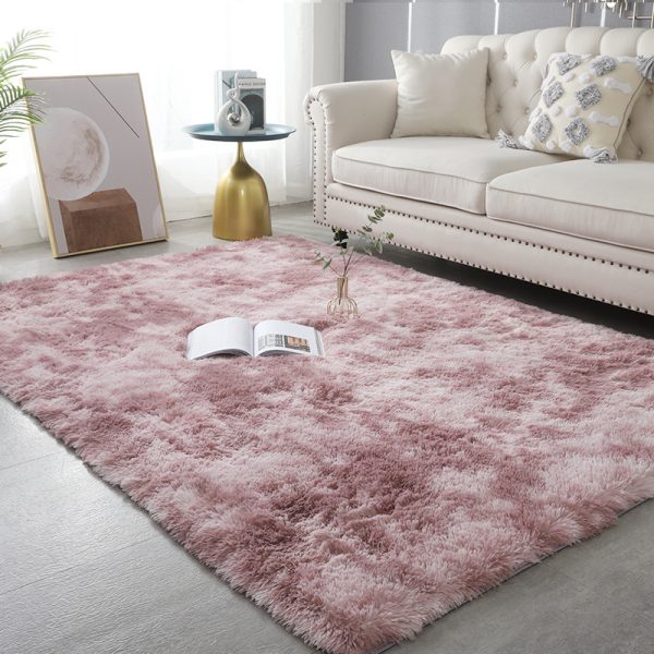 Long Hair Tie Dye Water Absorbent Versatile Living Room Rug