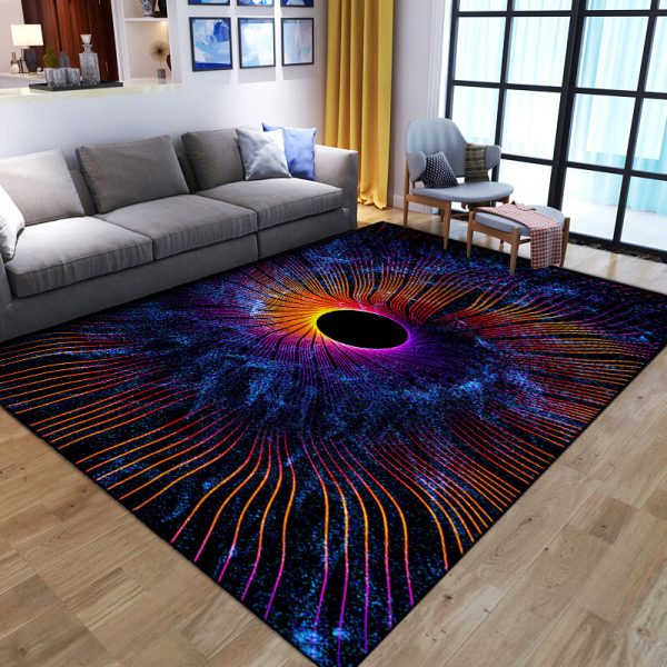 3D visual light stain-resistant non-slip living room carpet