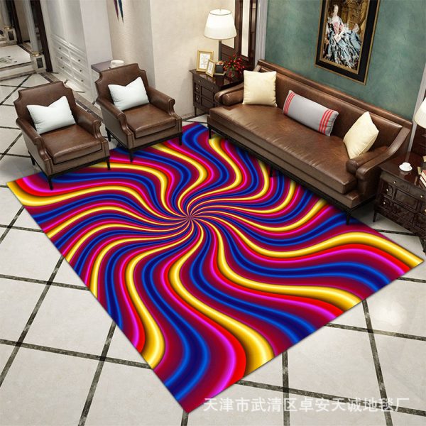 3D Visual Sun God Tree of Life Divination Living Room Rug