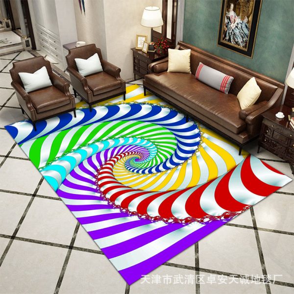 3D Visual Sun God Tree of Life Divination Living Room Rug