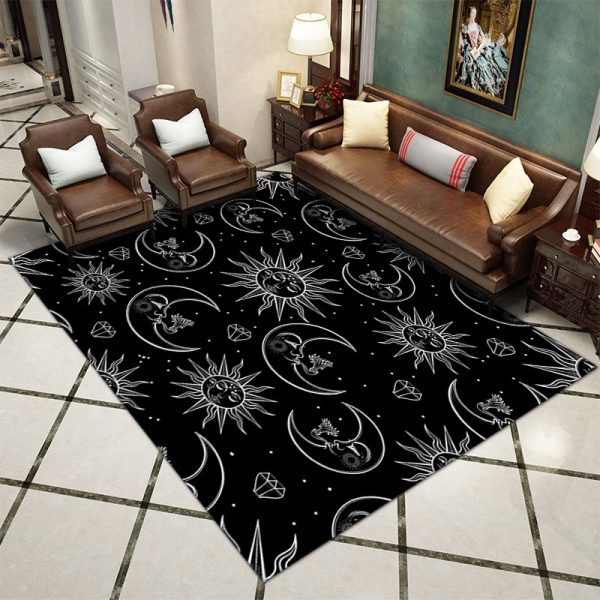 3D Visual Sun God Tree of Life Divination Living Room Rug