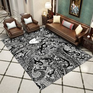 3D Visual Sun God Tree of Life Divination Living Room Rug
