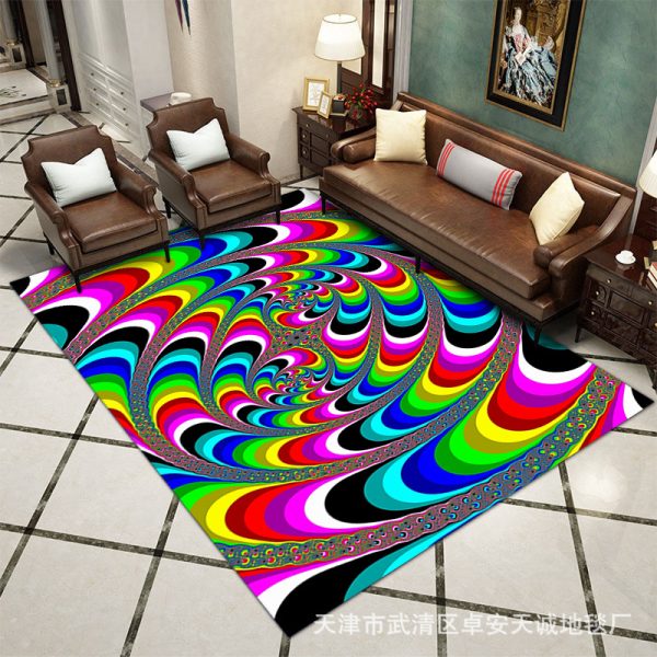 3D Visual Sun God Tree of Life Divination Living Room Rug
