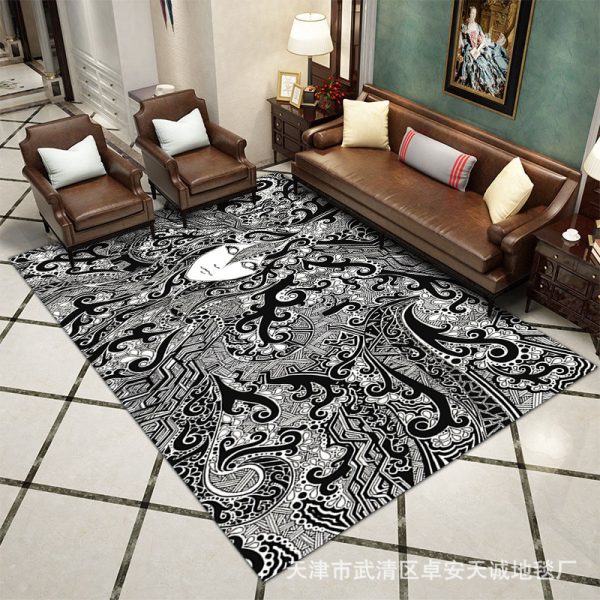 3D Visual Sun God Tree of Life Divination Living Room Rug