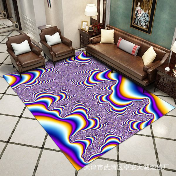 3D Visual Sun God Tree of Life Divination Living Room Rug