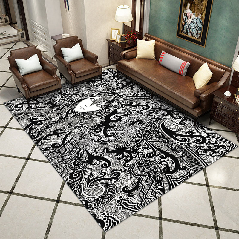 3D Visual Sun God Tree of Life Divination Living Room Rug