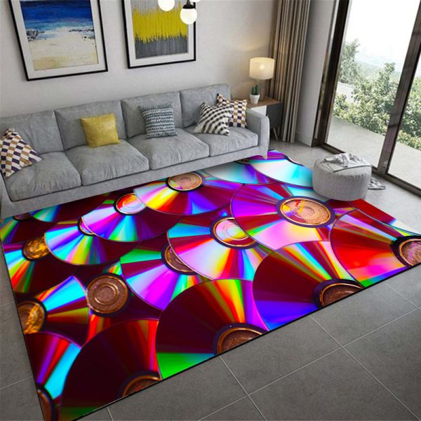 Retro Fashion Personality Music Vinyl Record Living Room Rug