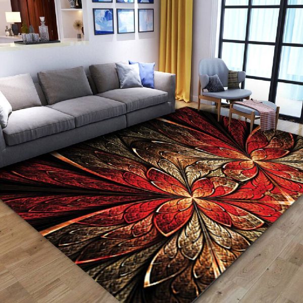 Glasses-free 3D visual flower living room carpet