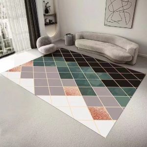 Nordic rhombus living room rug