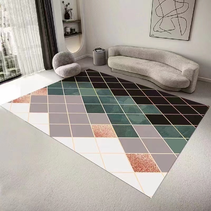 Nordic rhombus living room rug