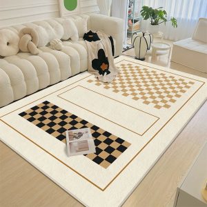 Simple Design Faux Cashmere Comfortable Soft Living Room Rug