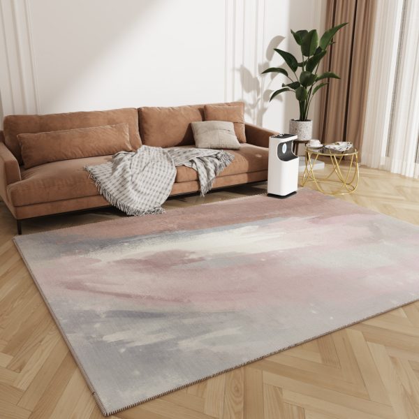 Nordic simple gray easy-care skin-friendly living room rug