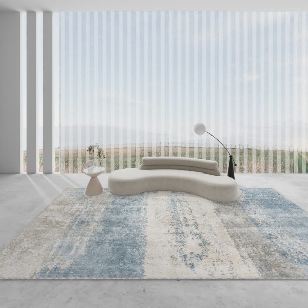 Nordic simple gray easy-care skin-friendly living room rug