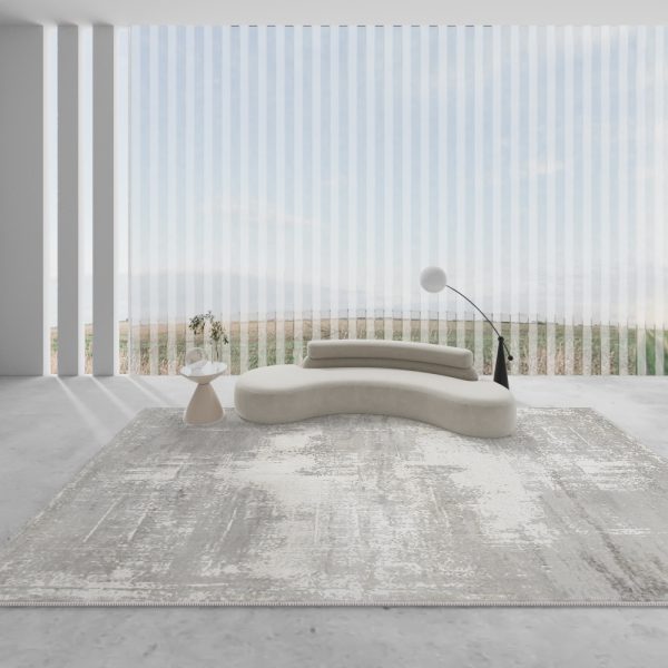 Nordic simple gray easy-care skin-friendly living room rug
