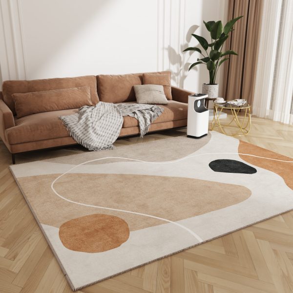 Nordic simple gray easy-care skin-friendly living room rug