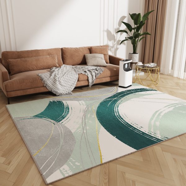 Nordic simple gray easy-care skin-friendly living room rug