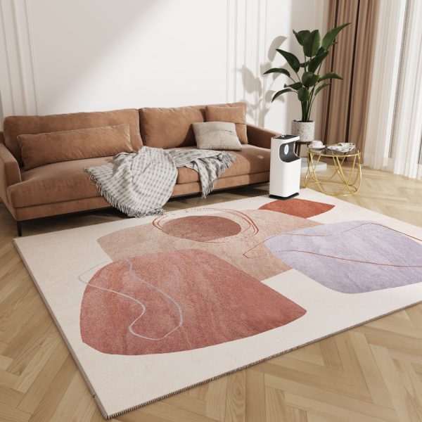 Nordic simple gray easy-care skin-friendly living room rug