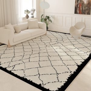 Nordic light brown warm non-pilling living room rug