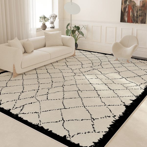 Nordic light brown warm non-pilling living room rug