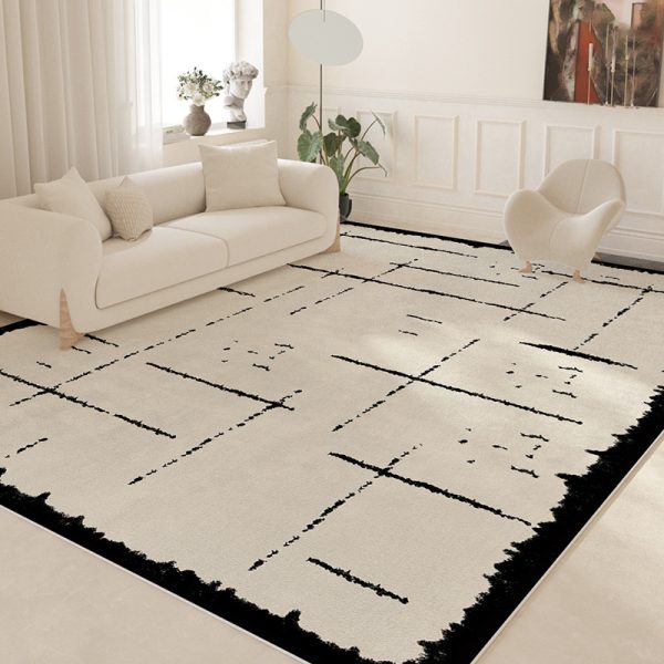 Nordic light brown warm non-pilling living room rug