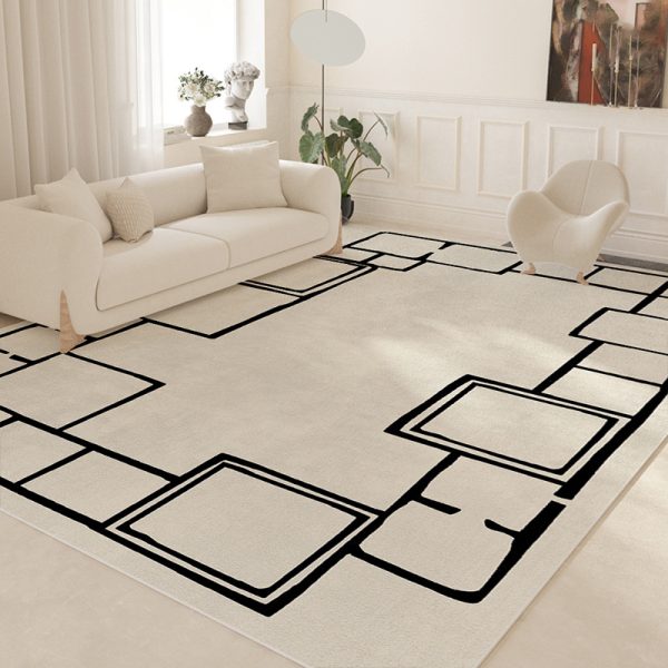 Nordic light brown warm non-pilling living room rug