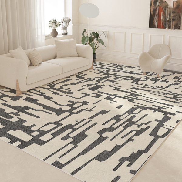 Nordic light brown warm non-pilling living room rug